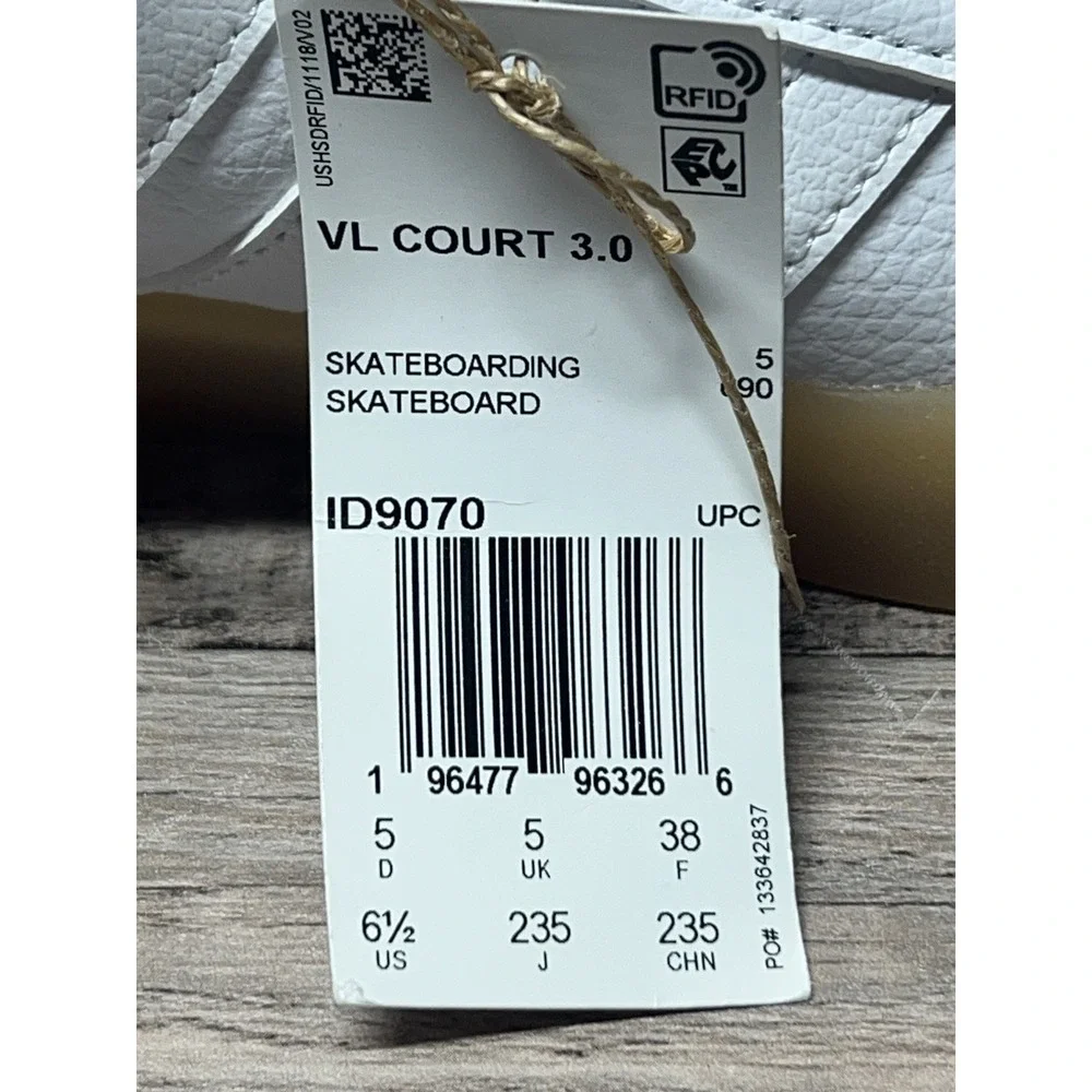 Adidas VL Court 3.0 Skateboard Shoes‎ Size 6.5